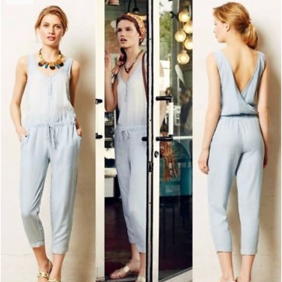 cloth & stone Pants - Cloth & Stone Chambray Jumpsuit